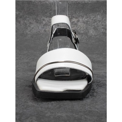 08-PEY183-1 WHITE Босоножки женские (натуральная кожа)