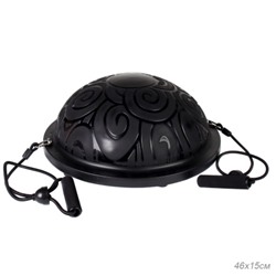 Полусфера балансировочная BOSU 46см Woohooo Curls эспандер, насос/ чёрный/ B46Cu-BL/ уп5