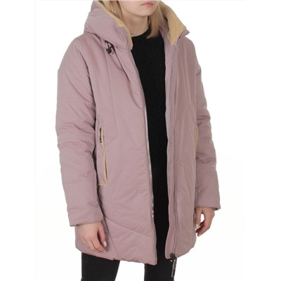 M-9085 PINK POWDER Куртка зимняя женская (верблюжья шерсть, 120 гр. холлофайбер)