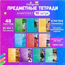 Набор предметных тетрадей 48 листов Calligata «Полоса», 10 предметов
