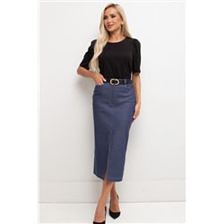 Блузка чёрная с рукавами-фонарики Элест №4