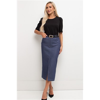 Блузка чёрная с рукавами-фонарики Элест №4