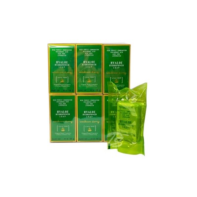 (НАБОР 6 ШТ) Мыло для лица с Алоэ-вера и гиалуроновой кислотой от Madame Heng, Hyaloe Hydro Power Soap, 6 шт по 100 гр