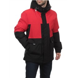8875 BLACK RED Куртка мужская зимняя облегченная (130 гр. холлофайбер)