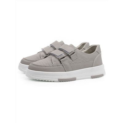 03-C138-3A GRAY Полуботинки спортивные женские (натуральная кожа)