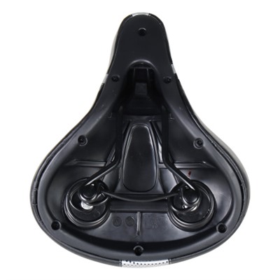 Седло велосипедное суперкомфортное COMIRON KING DIVAN II C095 260x220, Пена 57мм. Технологии: DW, ED, Spring, Верх: PU, Цвет: Чёрный+Серый /уп 16/