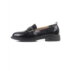 03-PDEB102-3 BLACK Лоферы женские (натуральная кожа)