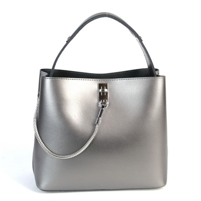 Женская кожаная сумка 8703-220 Лайт Грей