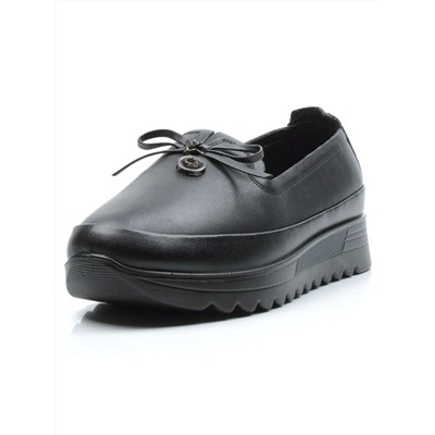 03-5302 BLACK Полуботинки женские (натуральная кожа)