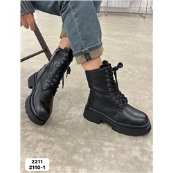PLPS 2110-1К-МП/Z Ботинки женские чер нат (прессов) кожа, подклад нат шерсть
