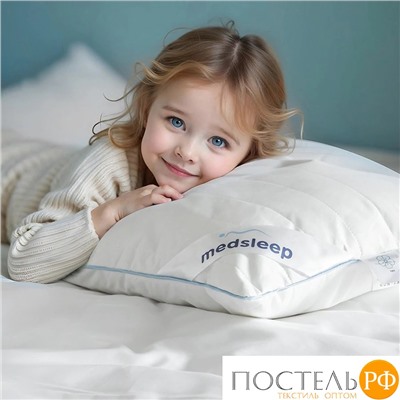 MedSleep SKYLOR Подушка детская стеганая 40х60,1пр,хлопок/лен/микровол.