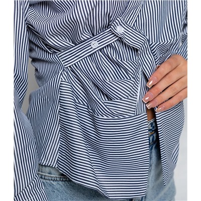 Блуза #КТ2698, тёмно-синий