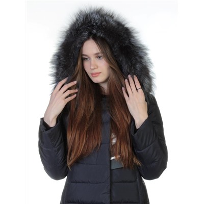 77070-1 Пальто с мехом чернобурки SkinnWille