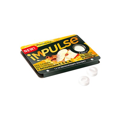 «Impulse», пастилки со вкусом яблока и корицы, 14,4 г (упаковка 12 шт)