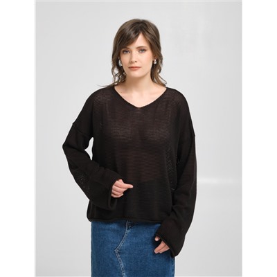 Джемпер вязаный чёрного цвета