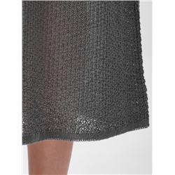 Платье вязаное тёмно-серое с длинным рукавом