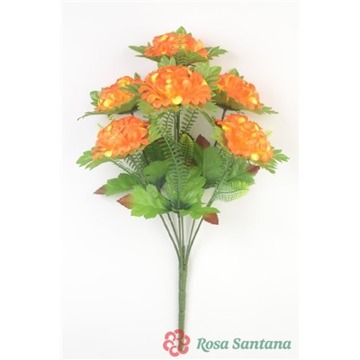 Ветка в букете шафран на листе 6 веток. Цвет в ассортименте, без права выбора.