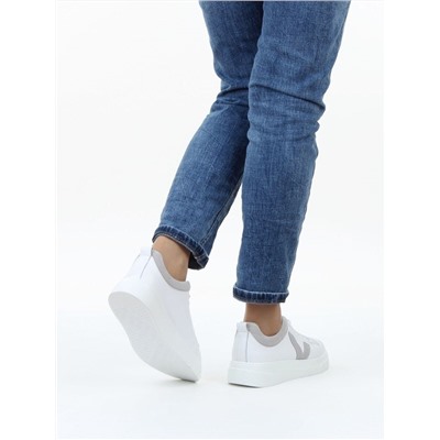 03-YC354-1 WHITE Полуботинки спортивные женские (натуральная кожа, натуральная замша)
