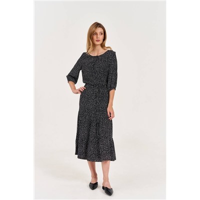 LeNata 12354 рисунок-на-черном, Платье