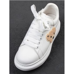 03-X668-1D WHITE Кроссовки женские (натуральная кожа)