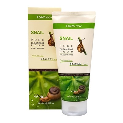 Пенка очищающая с экстрактом улитки FarmStay Snail Pure Cleansing Foam