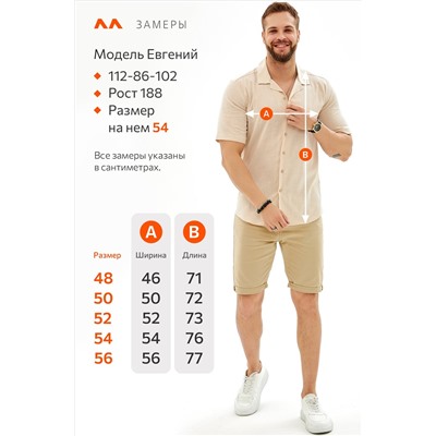 Мужская льняная рубашка с коротким рукавом Happyfox