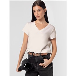 Футболка из премиального хлопка с эластаном