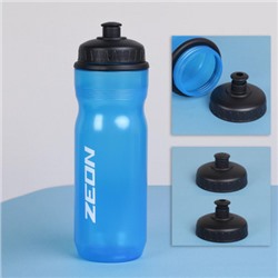Бутылка для воды велосипедная ZEON WB066 силиконовый клапан, пищевой hi-quality PP, 750ML цвет blue/уп100