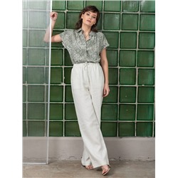 Брюки изо льна с карманами