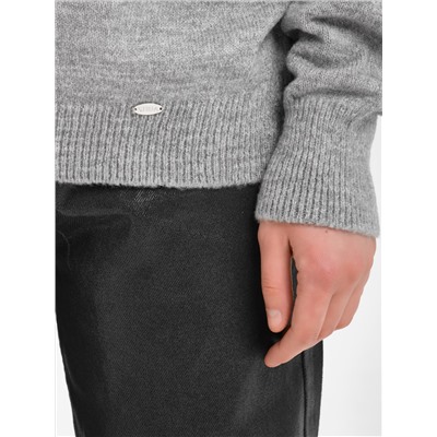 Джемпер вязаный тёмно-серый с капюшоном