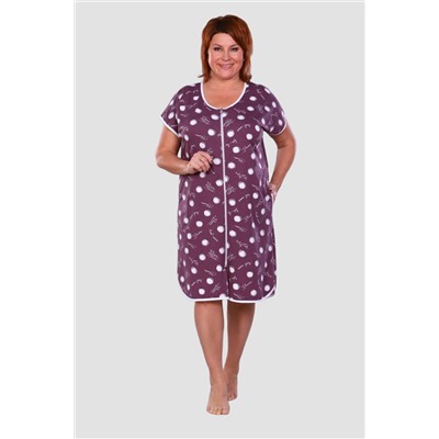 Нелли - халат баклажановый