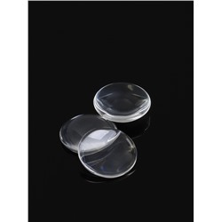 Кабошон стекло, круг 25 мм (набор 3 шт.), прозрачный