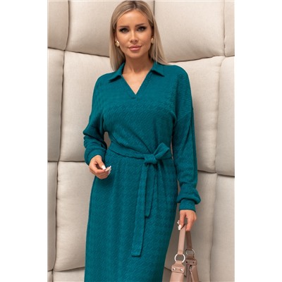 Длинное платье трикотажное с поясом Сапфира №1