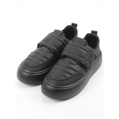 03-YH462-3 BLACK Полуботинки спортивные демисезонные женские (натуральная кожа)