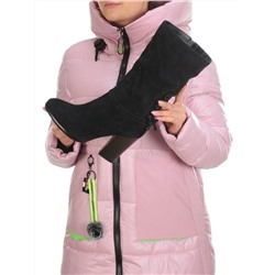 YF189-202M BLUE Полусапоги зимние женские (натуральная кожа, натуральный мех (еврозима))