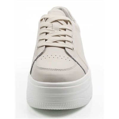 03-YH326-2 LT. BEIGE Полуботинки спортивные женские (натуральная кожа)