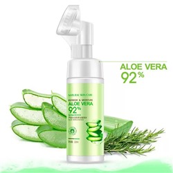 Мусс-пенка для умывания с щеточкой Bioaqua Aloe Vera Wash Foam, 120 мл.
