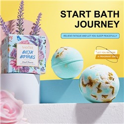 Бомбочка для ванны ароматическая с натуральными экстрактами Sadoer, 100 гр.