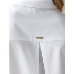 Укороченная блузка с рукавами буфами и с кулиской по низу из эластичного хлопка