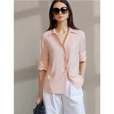 Блузка с широкими манжетами из вискозы с лиоцеллом