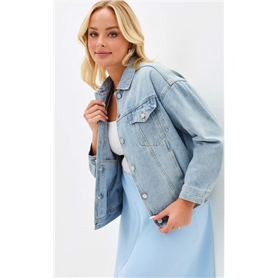 Куртка джинс F112-1209b l.blue