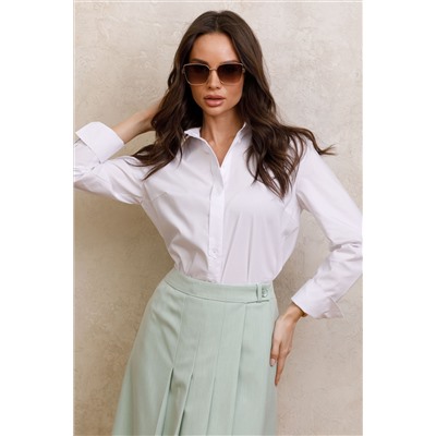 Блузка белая с длинным рукавом