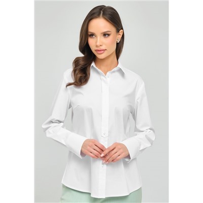 Блузка белая с длинными рукавами