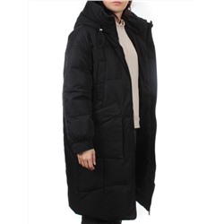 8819 BLACK Пальто зимнее женское (холлофайбер 200 гр.)