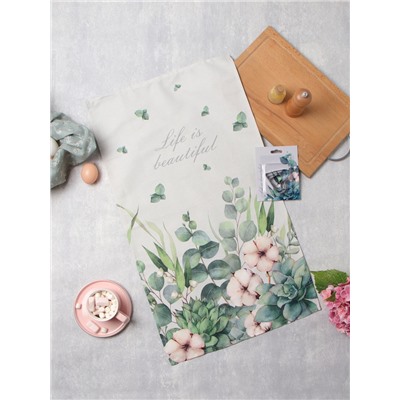 Кухонный набор «Этель» Eucalyptus: полотенце 40×73 см, саржа 190 г/м², формочки для печенья