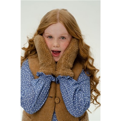 Варежки детские меховые кемел