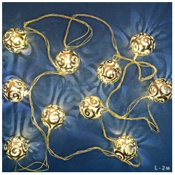 Гирлянда светодиодная 2 м 10 LED Шарики / GT603 /уп 100/