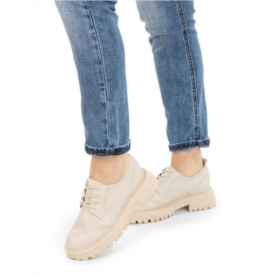 03-5928-5 BEIGE Полуботинки женские (натуральная кожа)
