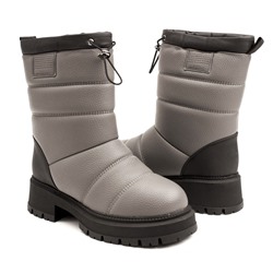 Stylele K-112K-МП/Z Полусапожки женские сер иск кожа, подклад нат шерсть