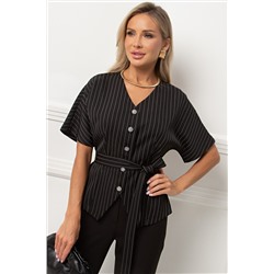 Жакет чёрный в полоску Ильяна №2